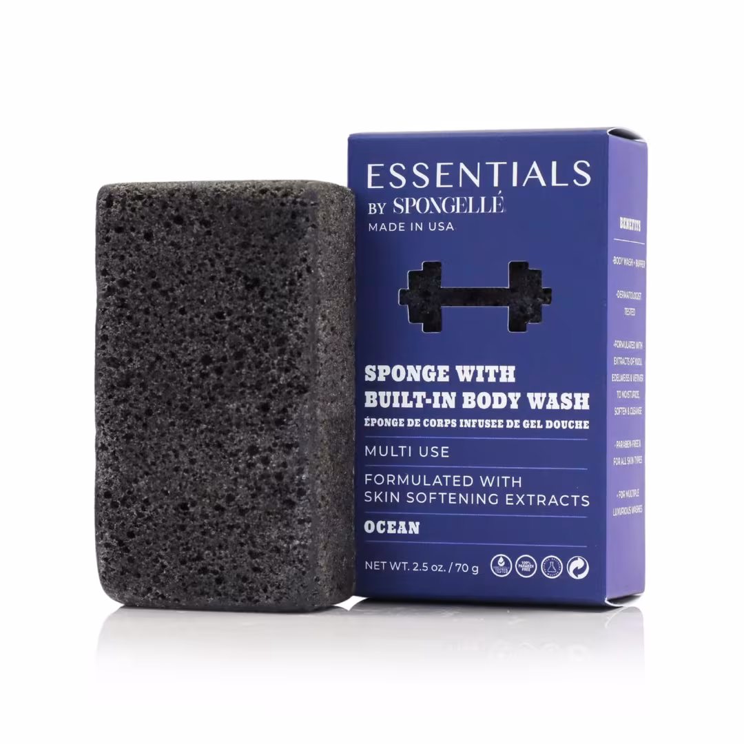 SPONGELLE  Essentials by Spongelle Men's Clean Bundle - Ocean & Lemongrass