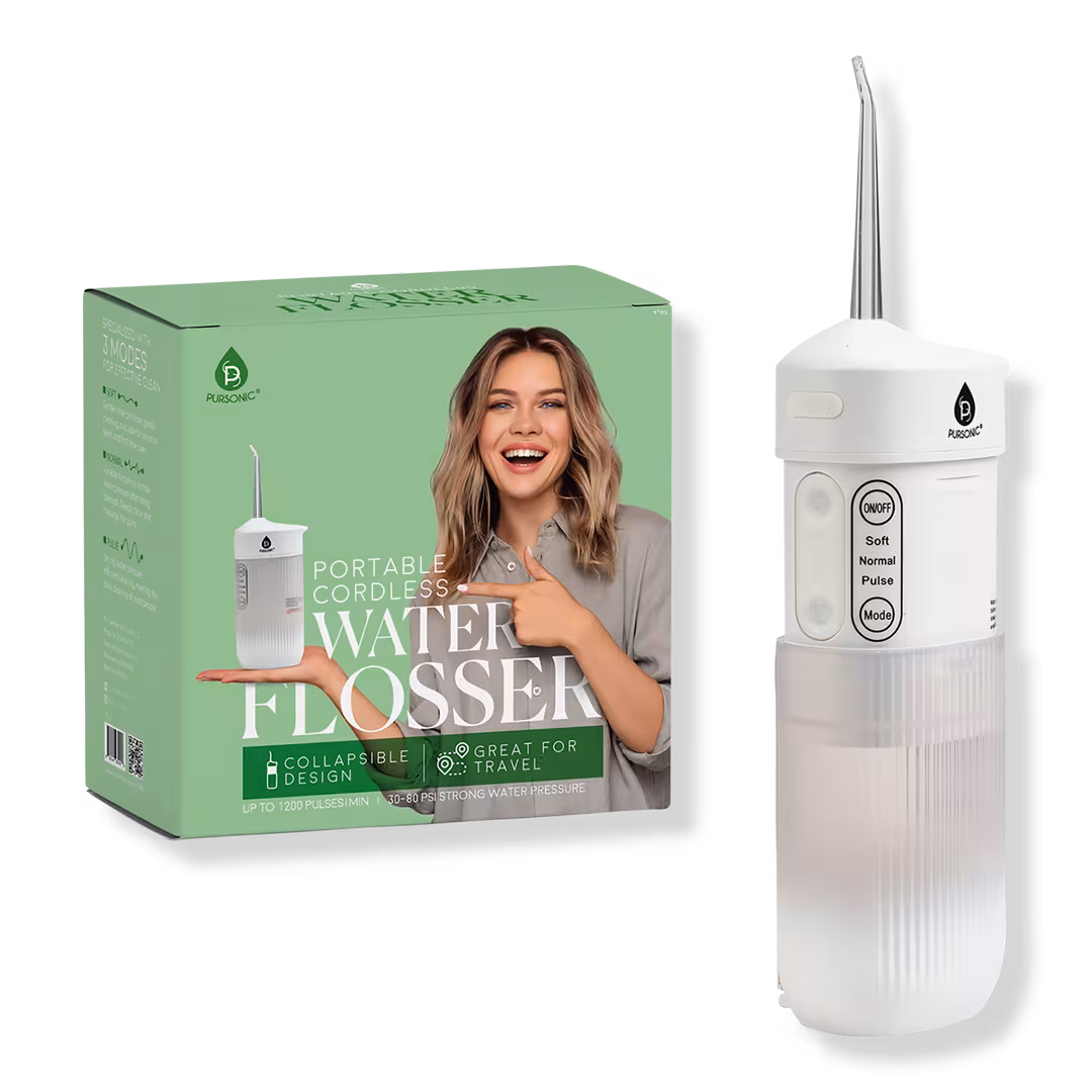 PURSONIC  Portable USB Rechargeable Collapsible Water Flosser