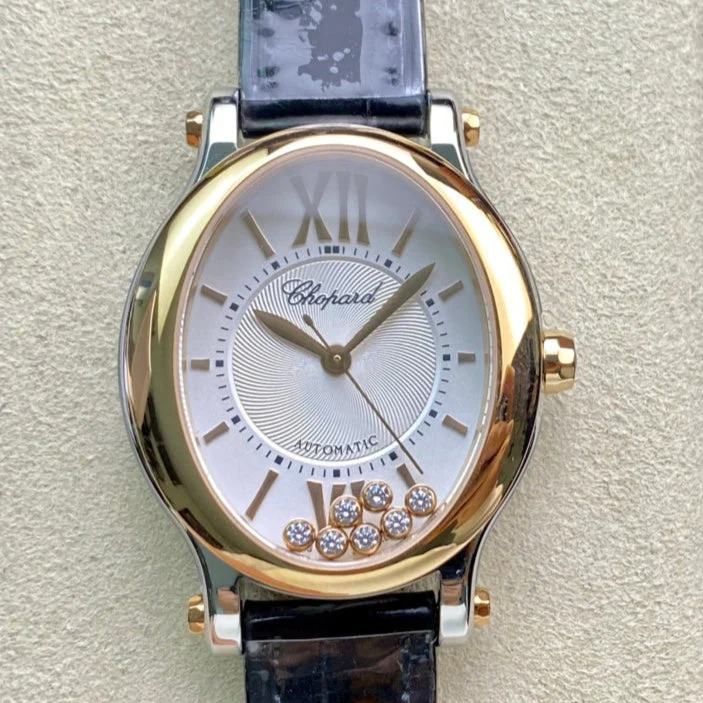 Chopard Watch Happy Diamond 30mm Gold White Dial