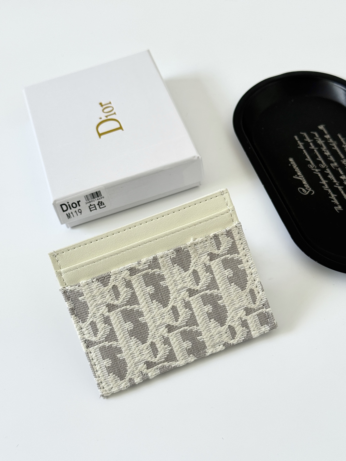 Dior Embroidered Bow Wallet Card Bag