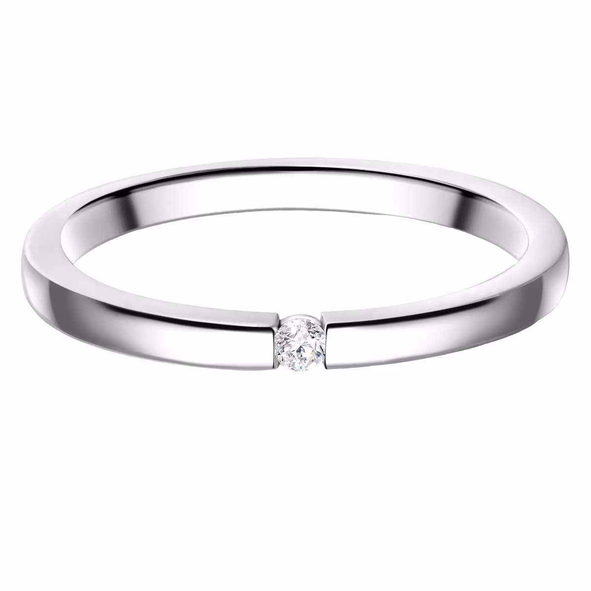 Ring aus Sterling Silber in silber mit Zirkonia