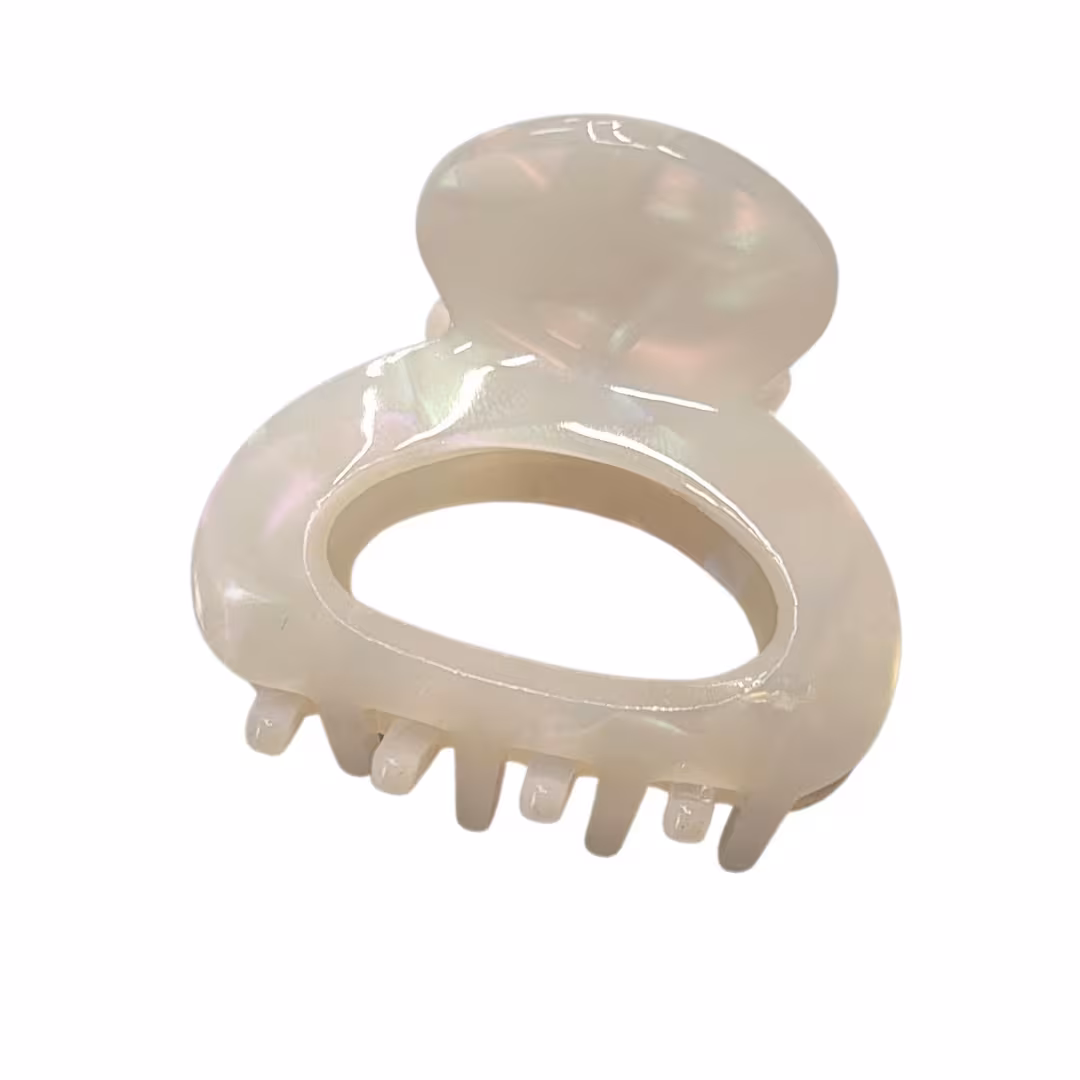 Pink Pewter  Marbled Mini Claw Hair Clip - (3pc)