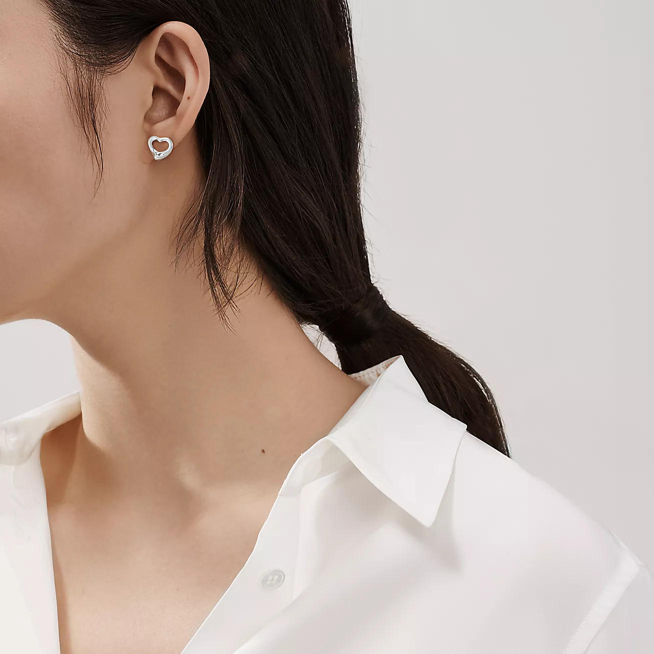 Tiffany Elsa Peretti® Open Heart Stud Earrings