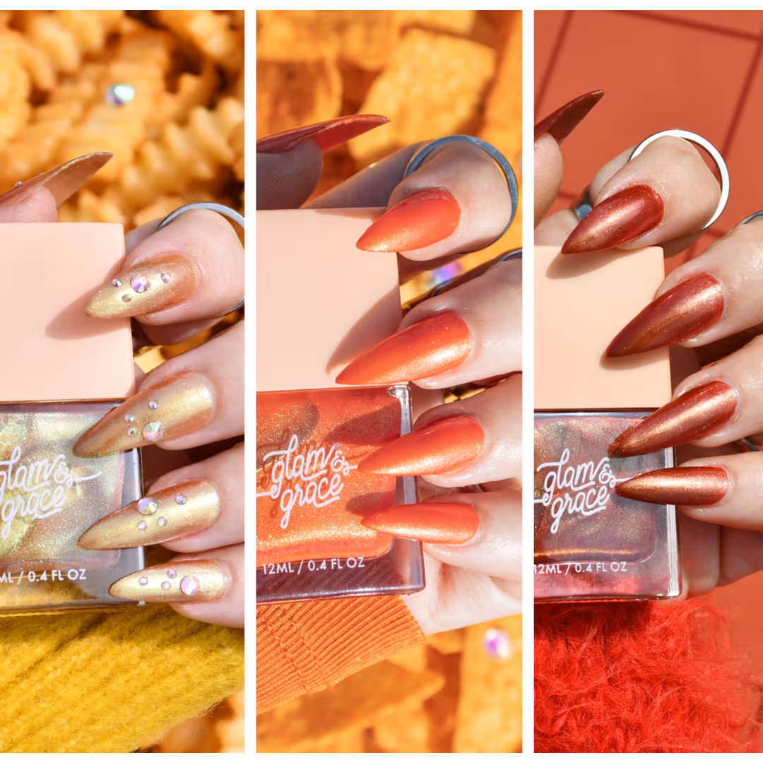 Glam & Grace  Non-Toxic Nail Polish Set - Girl Dinner Collection