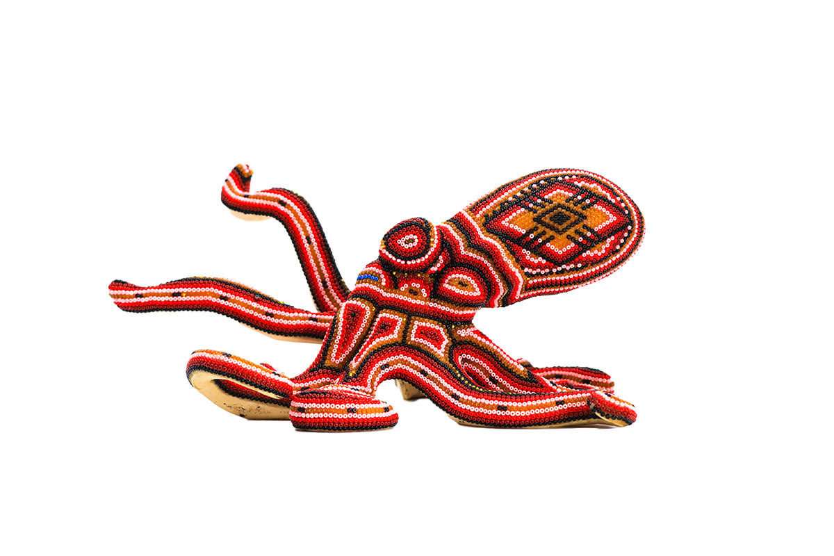 Pulpo – Obra de Arte Huichol
