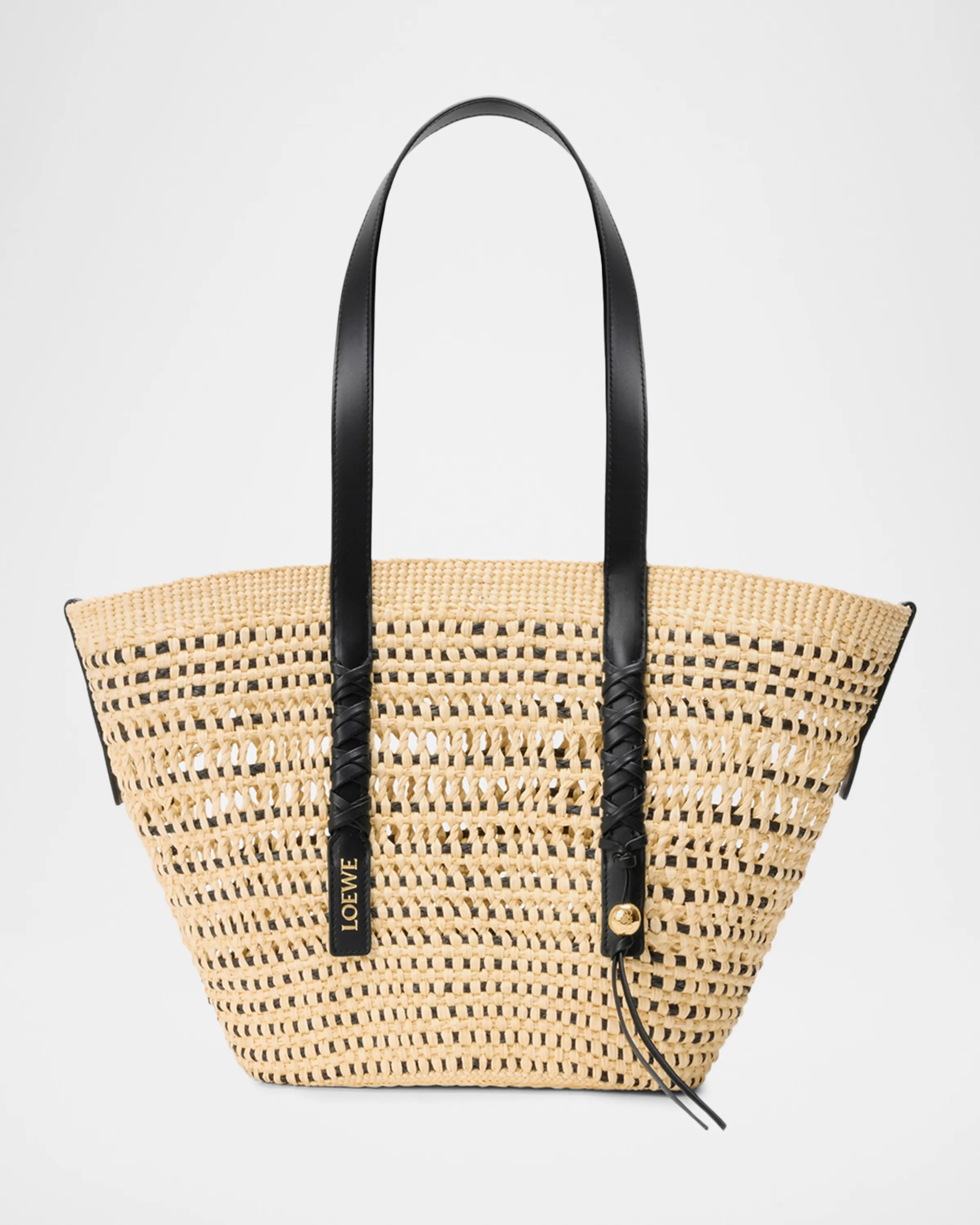 Loewe x Paula Ibiza Braid Medium Woven Basket Tote Bag