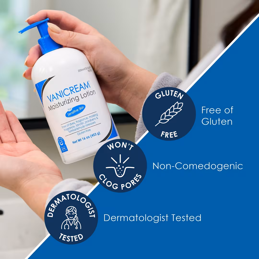 VANICREAM  Moisturizing Lotion with Pump for Sensitive Skin