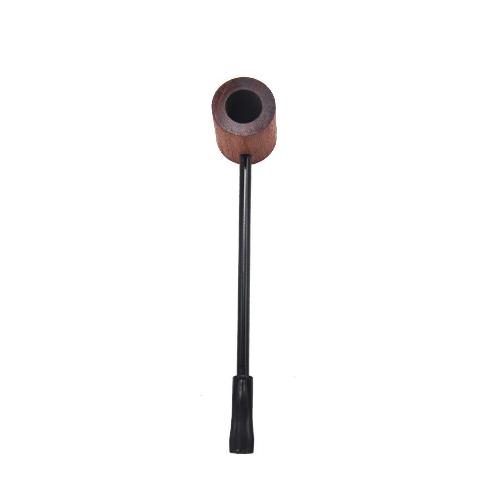 Straight Stem Wooden Pot Pipe