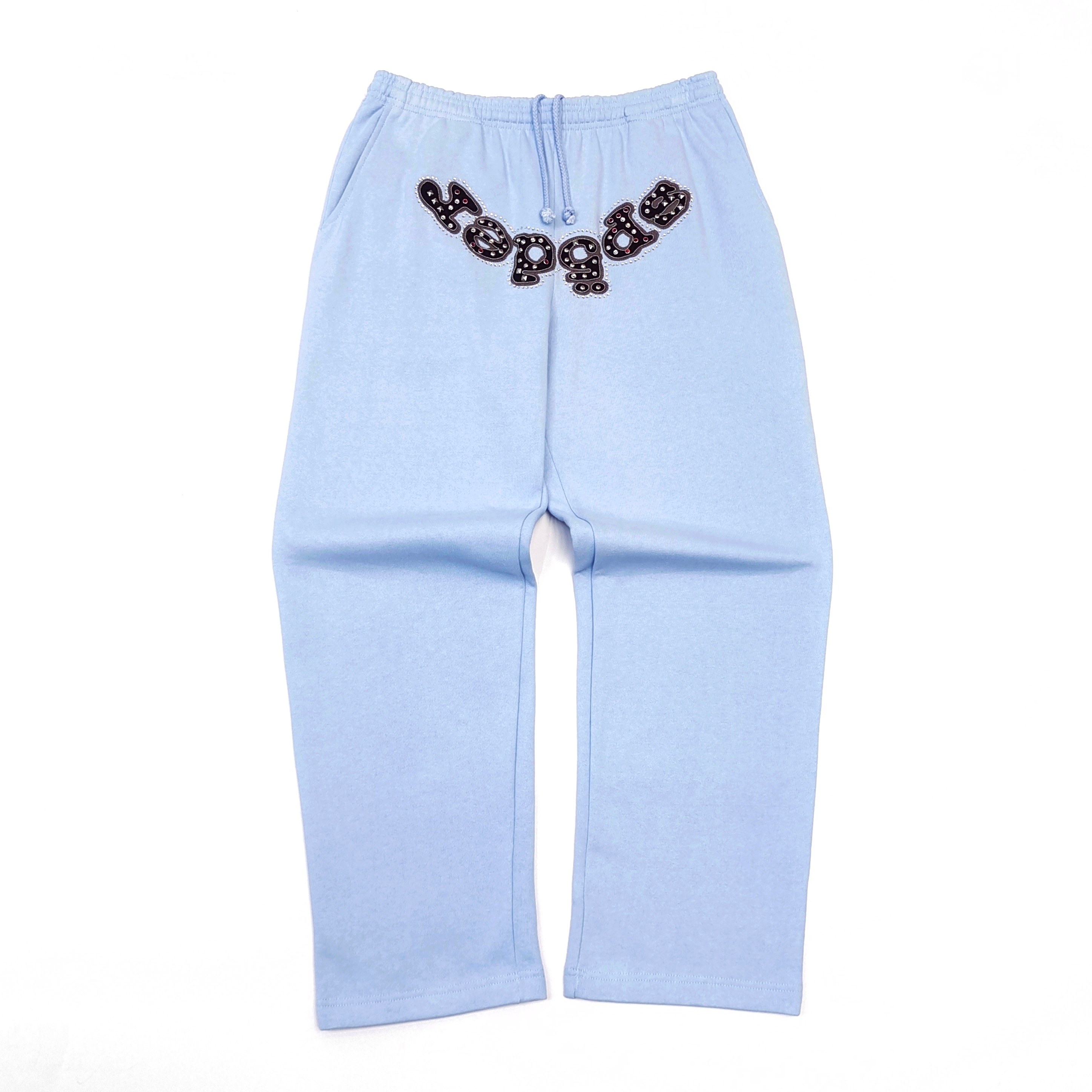 12/5000 SP mixed-stitch diamond-letter pant