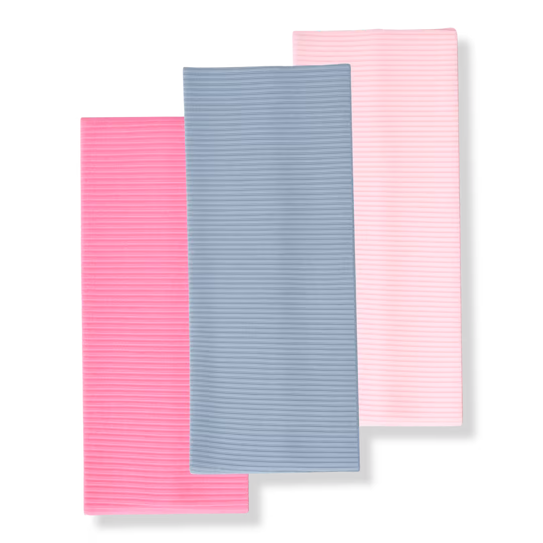 Pink Pewter  Soft Stretch Ribbed Headband