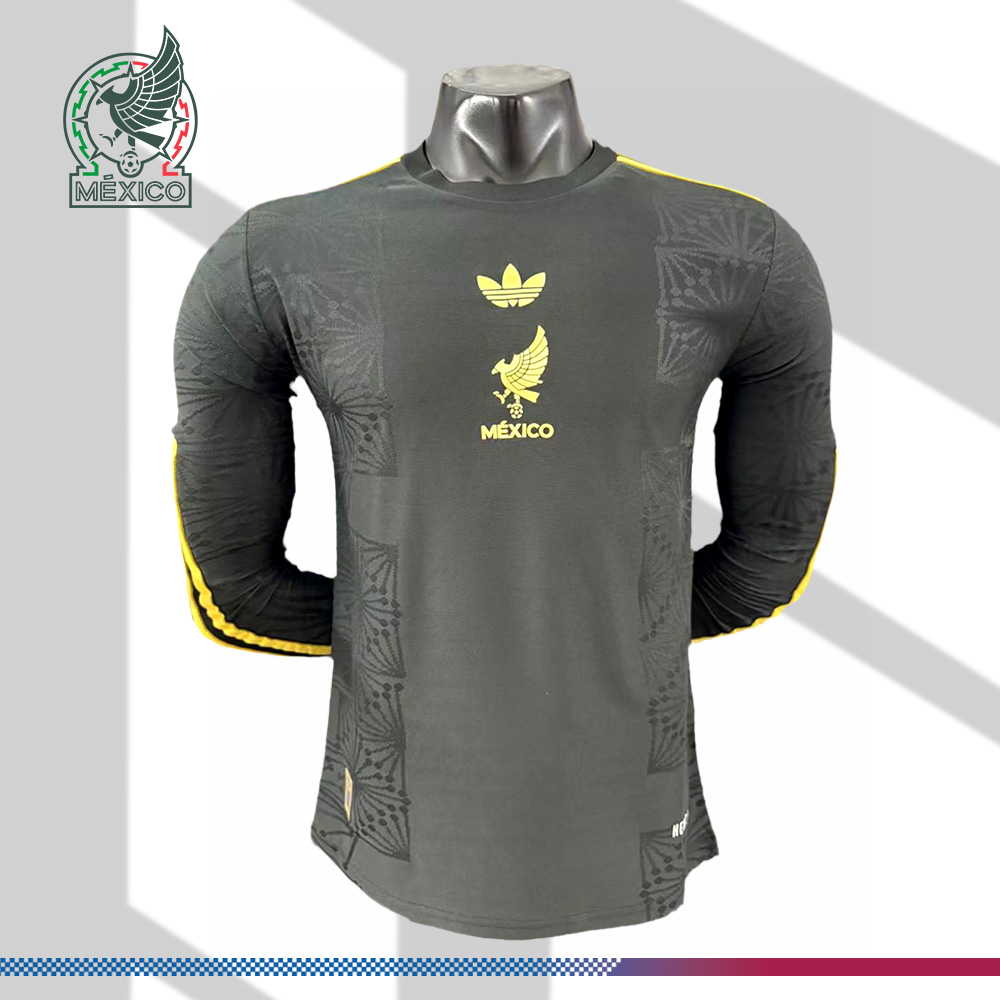 2025/2026 Mexico Gold Cup Black Long Sleeve Special Edition Shirt （Player Edition）