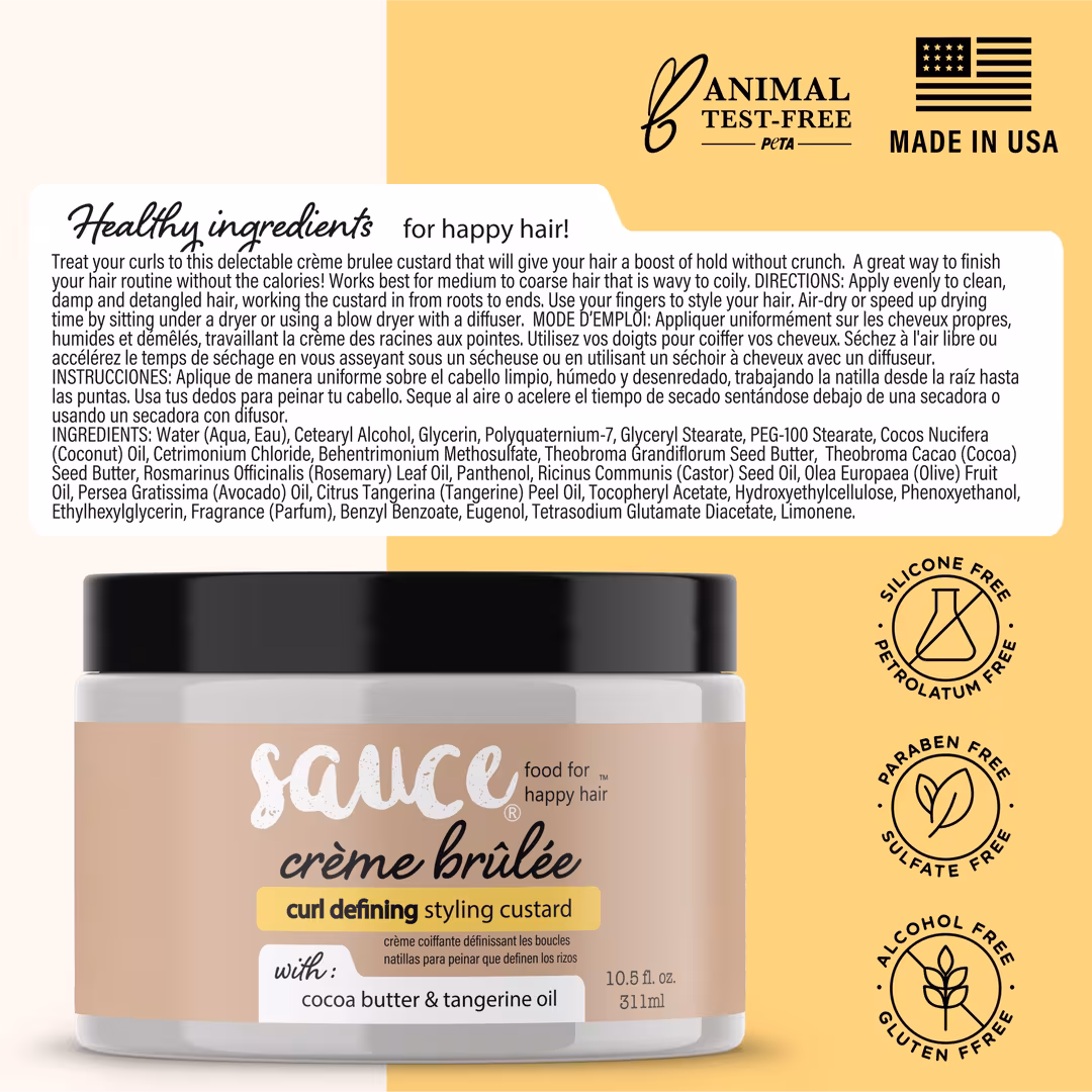 Sauce Beauty  Banana Crème Brulee Curl Custard