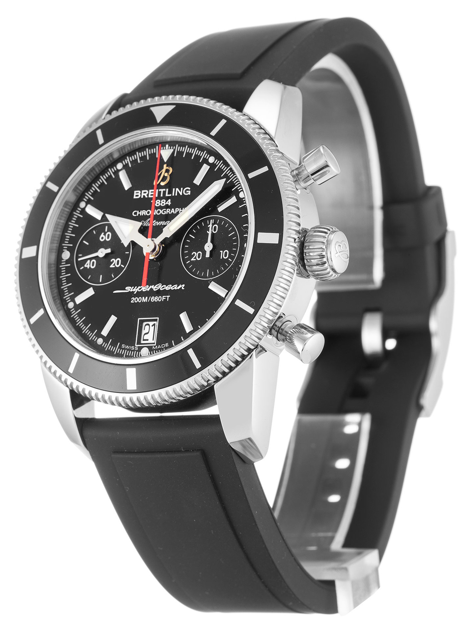 Replica Breitling SuperOcean Heritage Black Dial Rubber Strap A23370