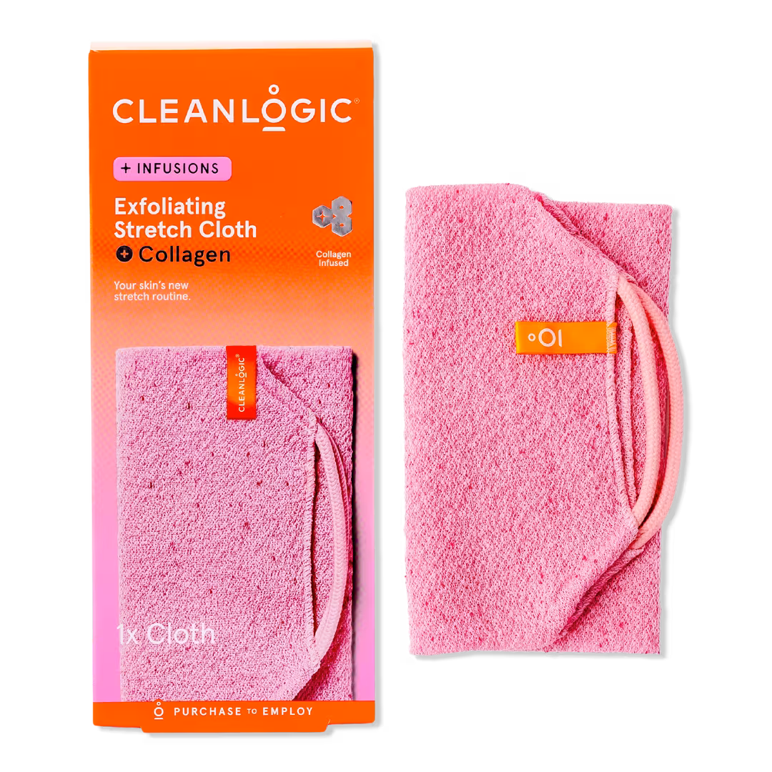 Cleanlogic  Infusions Exfoliating Stretch Cloth + Collagen