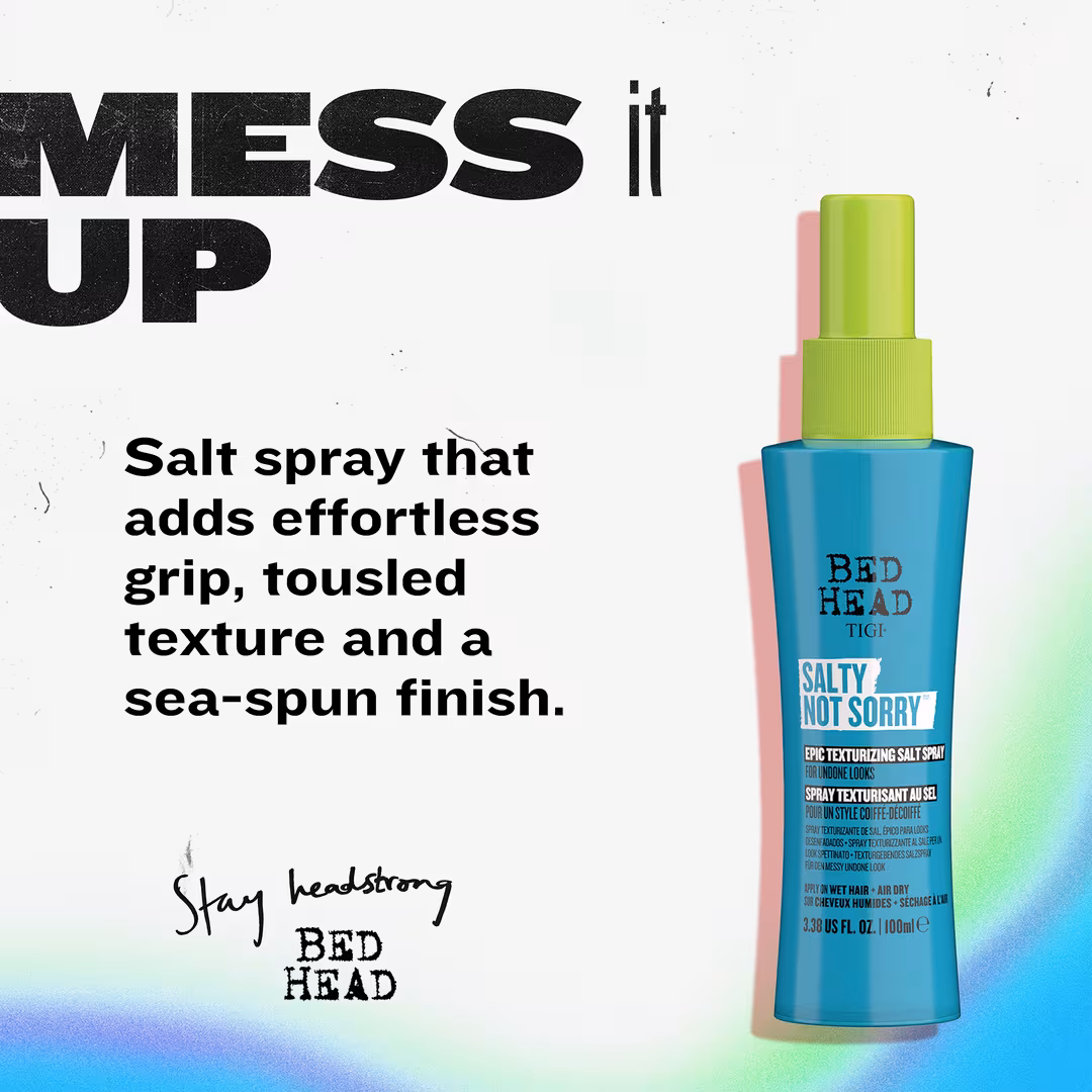 Bed Head  Salty Not Sorry Texturizing Salt Spray For Natural Undone Hairstyles