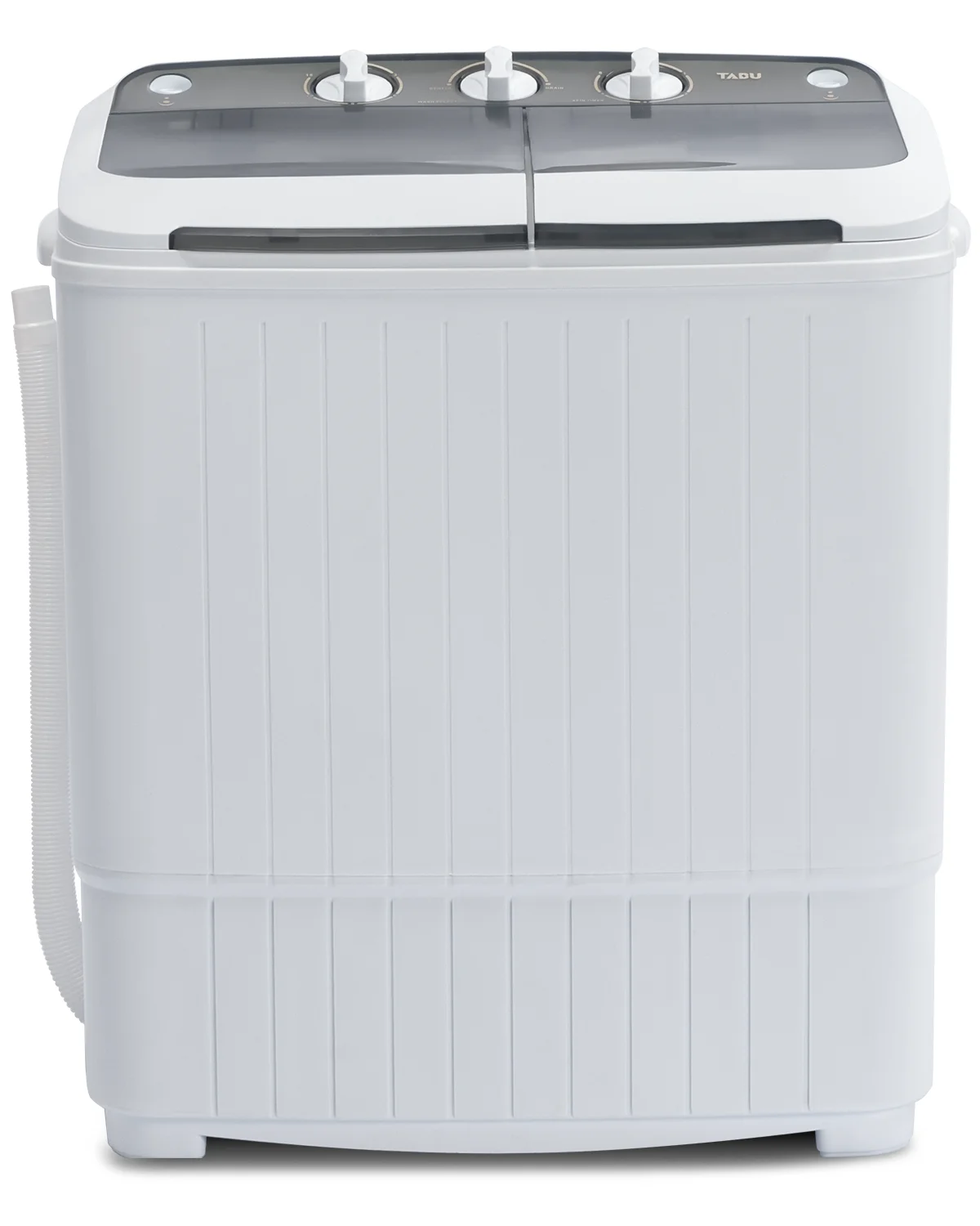 TABU 16.5lbs Portable Washing Machine,Electric Twin Tub Wash&Spin Combo,Semi-Automatic Washer,Gray