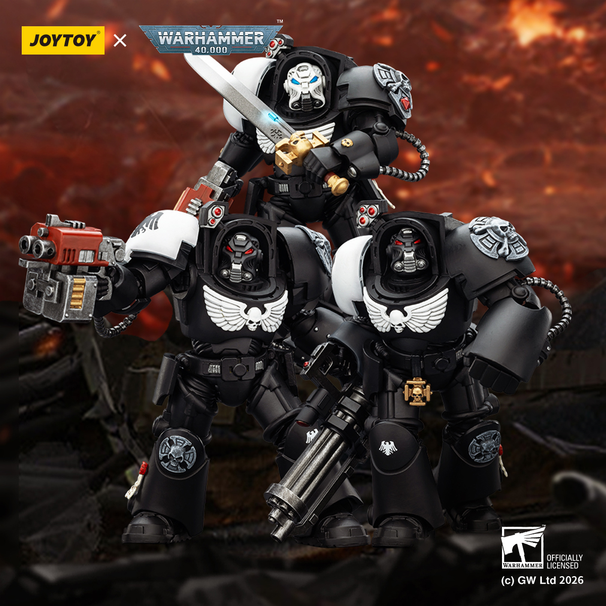 JOYTOY Warhammer 40k 1: 18 Raven Guard Terminators - JOYTOY WORLD