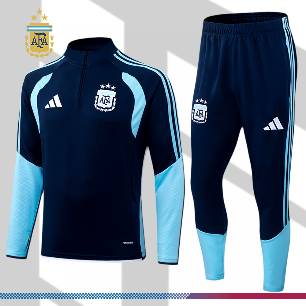 2026/2027 Argentina Kids Half Zip Training Clothes (Kids Kit)