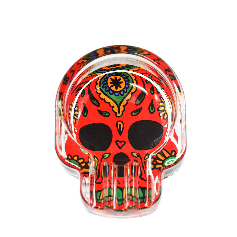 Skull Glass Cigarette Ashtray (Random Pattern)