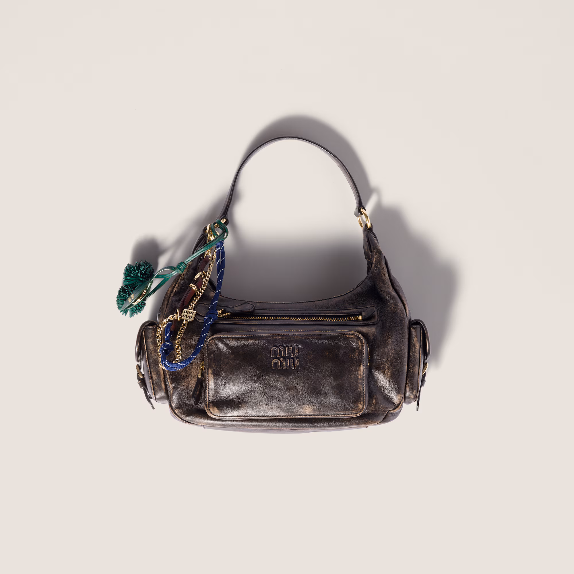 Pocket nappa leather bag Coffee