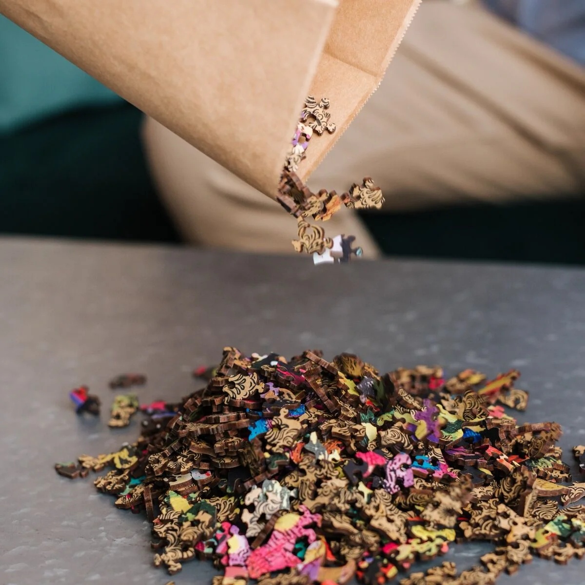 Puzzle Drewniane 500+1 El. Tęczowe Motyle