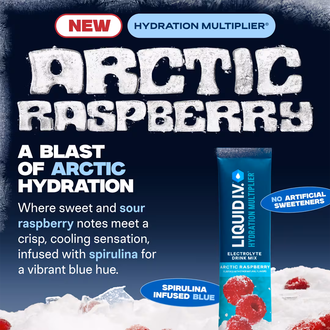 LIQUID I.V.  Hydration Multiplier Electrolyte Drink Mix Arctic Raspberry