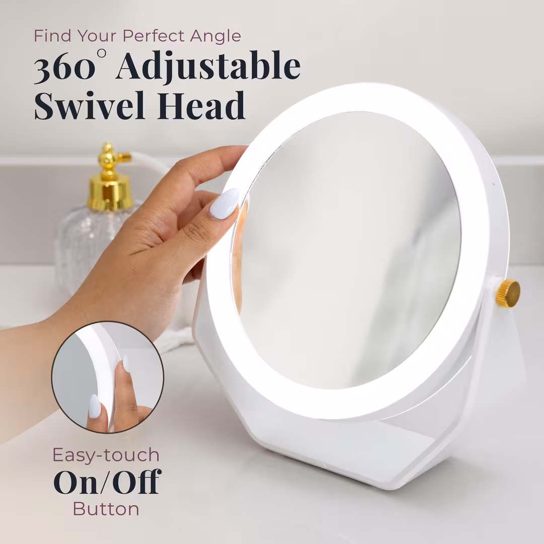 Zadro  LED Lighted Makeup Mirror with 5X/1X Magnifications