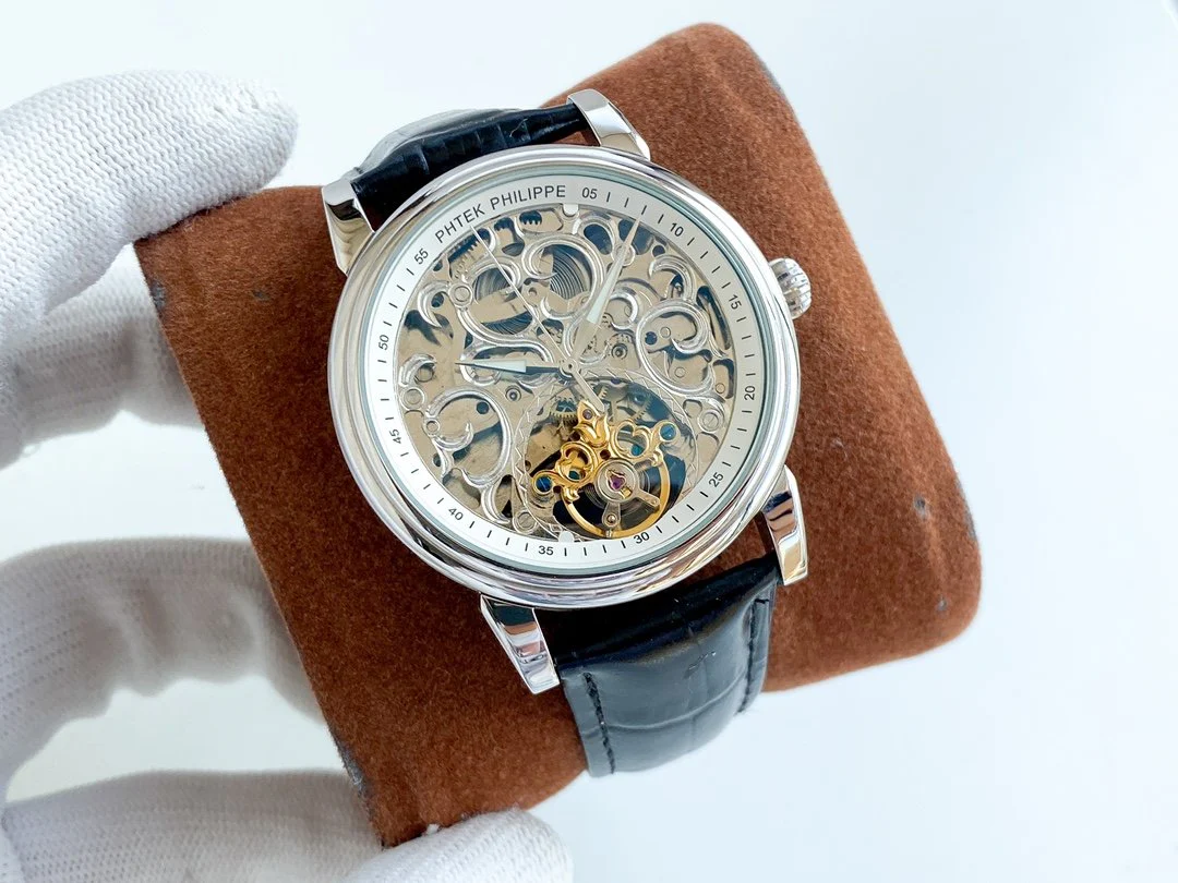 Patek Watch  COMPLICATION STEEL CASE SKELETON DIAL