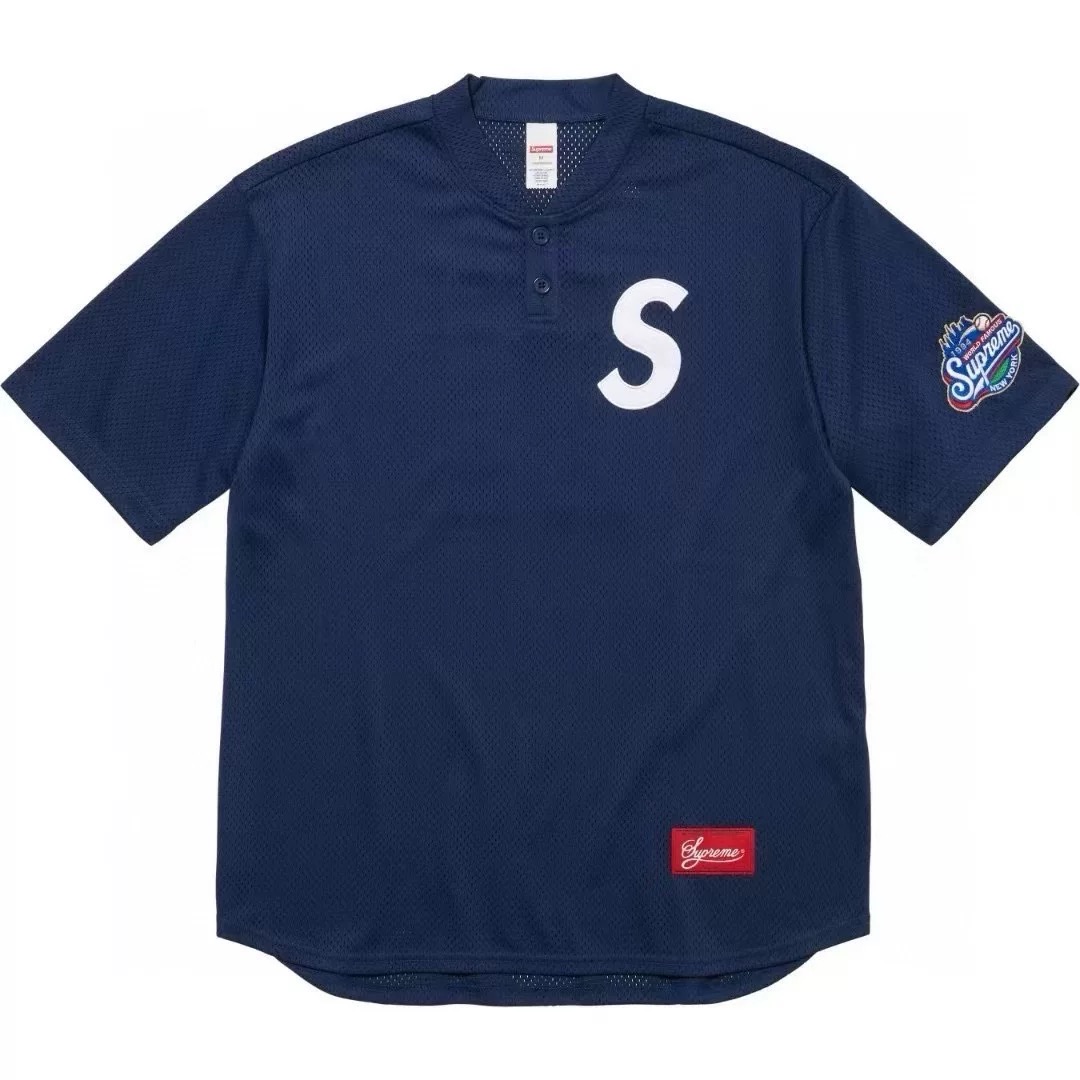 Embroidered Baseball Henley T-Shirt