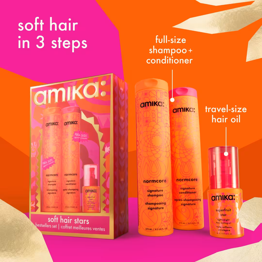 amika  Soft Hair Stars Nourishing Wash + Care Set