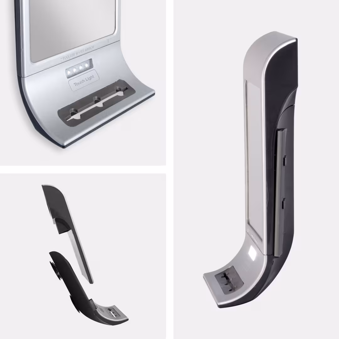 Zadro  LED Lighted Fogless Shower Mirror with Suction Cup & Holder