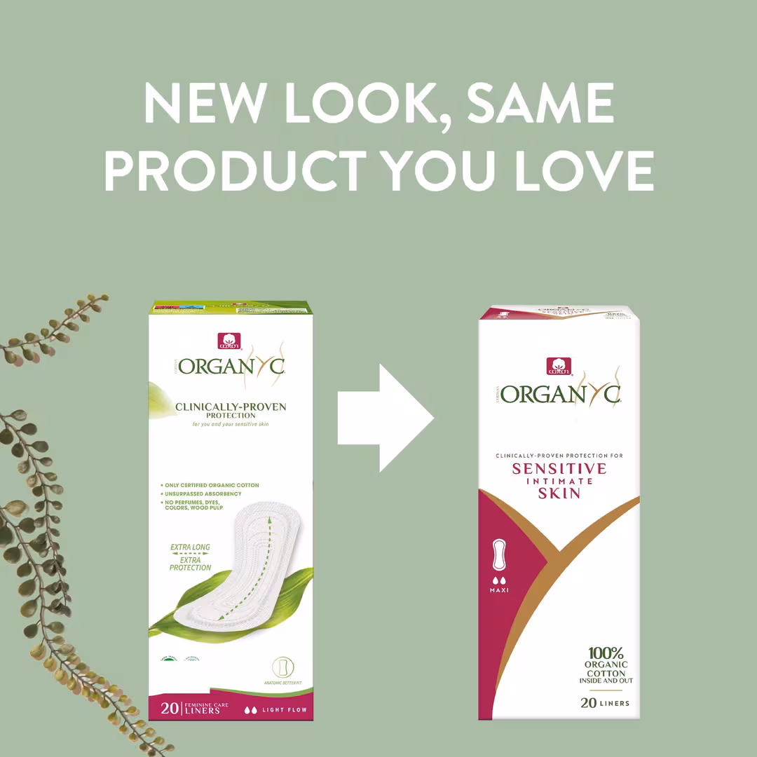 Organyc  100% Certified Organic Cotton Panty Liner, Maxi Flow