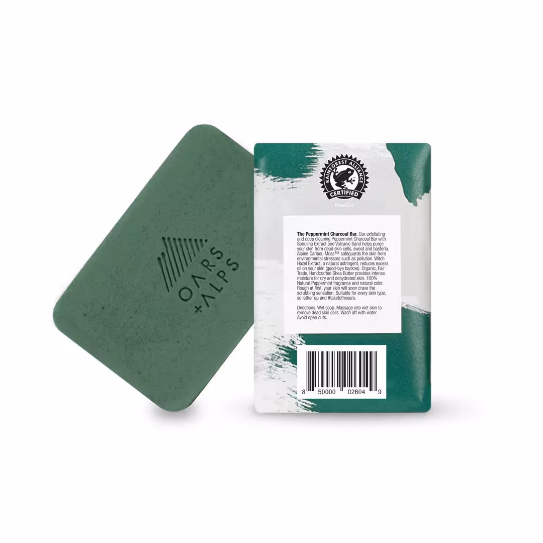 Oars + Alps  Peppermint Charcoal Bar Soap