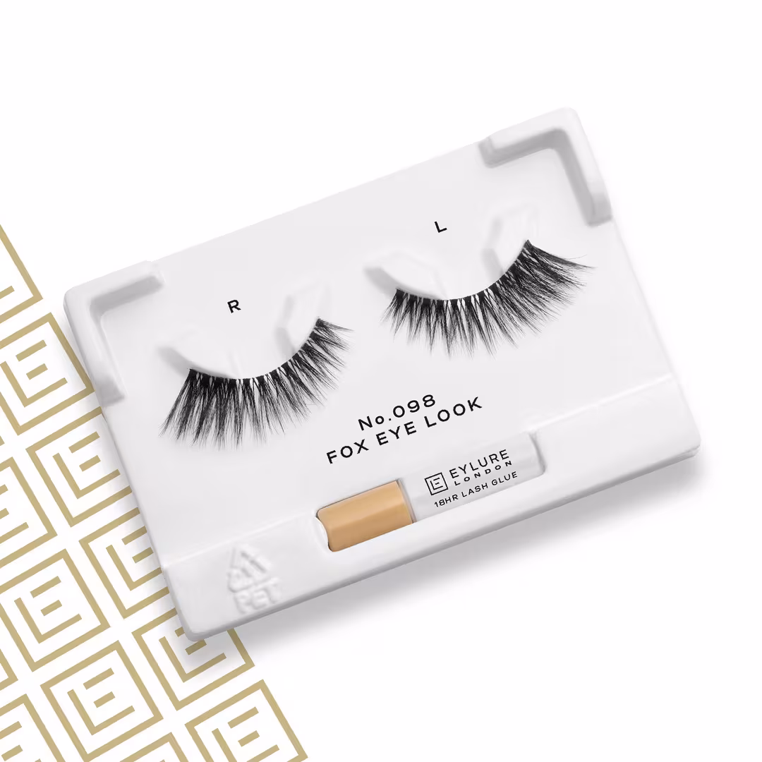 Eylure  Faux Mink No.098 False Eyelashes, Fox Eye Look