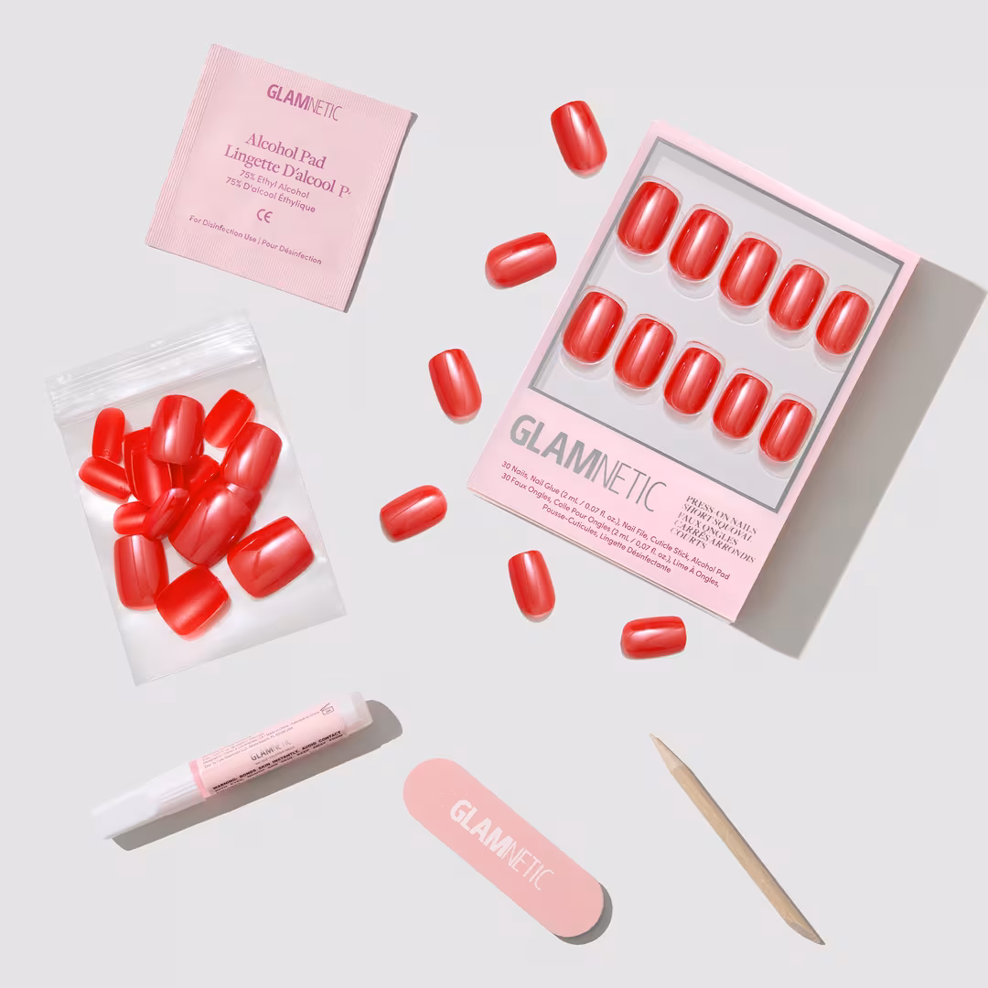 Glamnetic  Statement Red Press-On Nails
