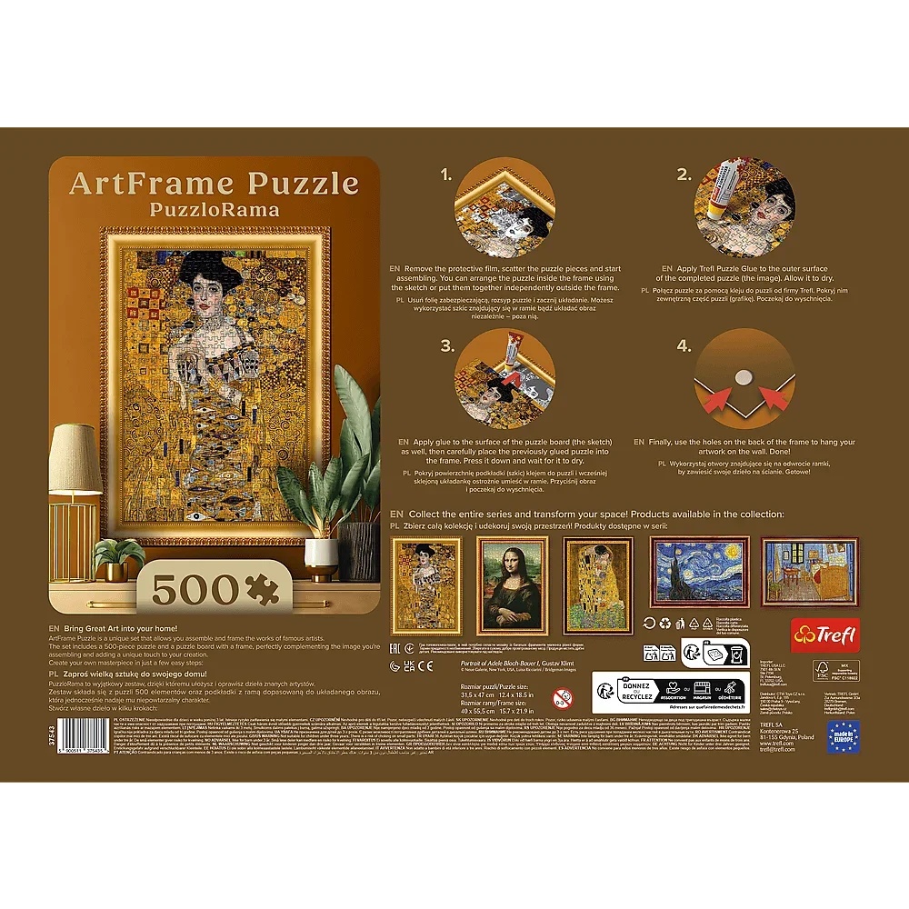 Puzzle 500 El. Puzzlorama, Adele Bloch-Bauer I, Gustav Klimt
