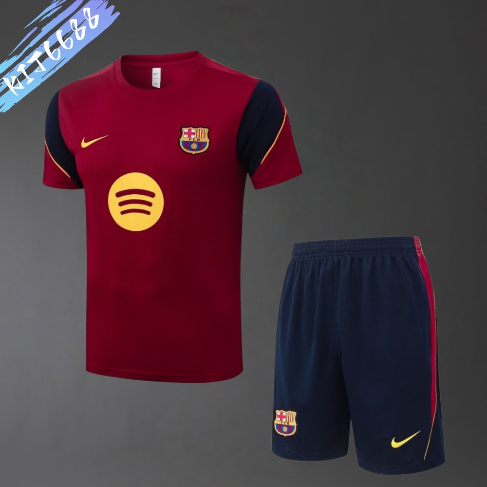 2026/2027 Barcelona Short sleevedtraining clothes (Adult Kids Kit)