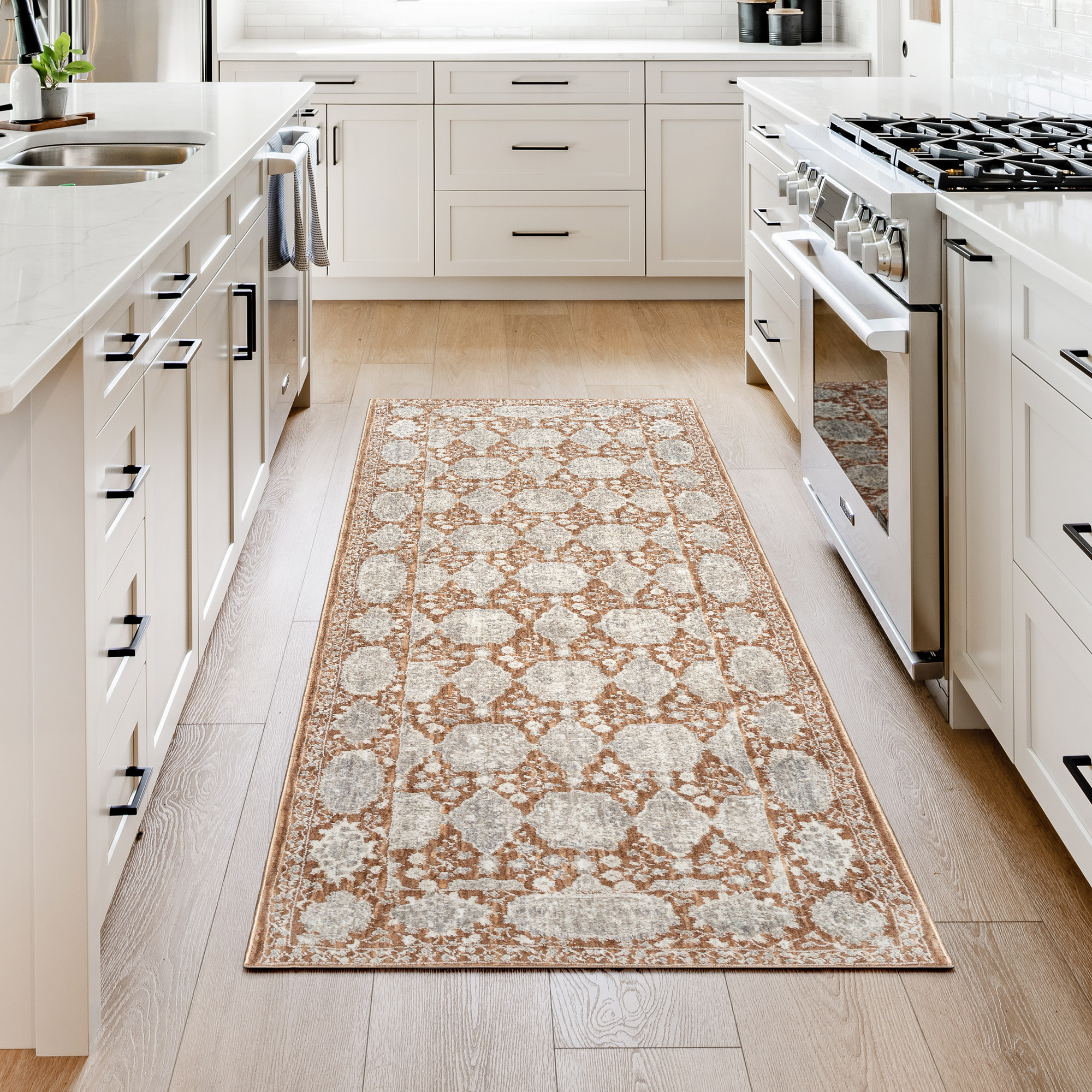 Prima Area Rug Collection, Eta Rust
