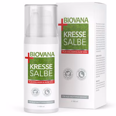 Biovana Kressesalbe Plus mit Collagen, Coenzym Q10 & Aloe Vera
