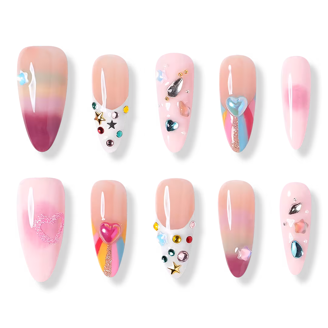 3H Nails  San Francisco - Medium Almond Press-On Nails