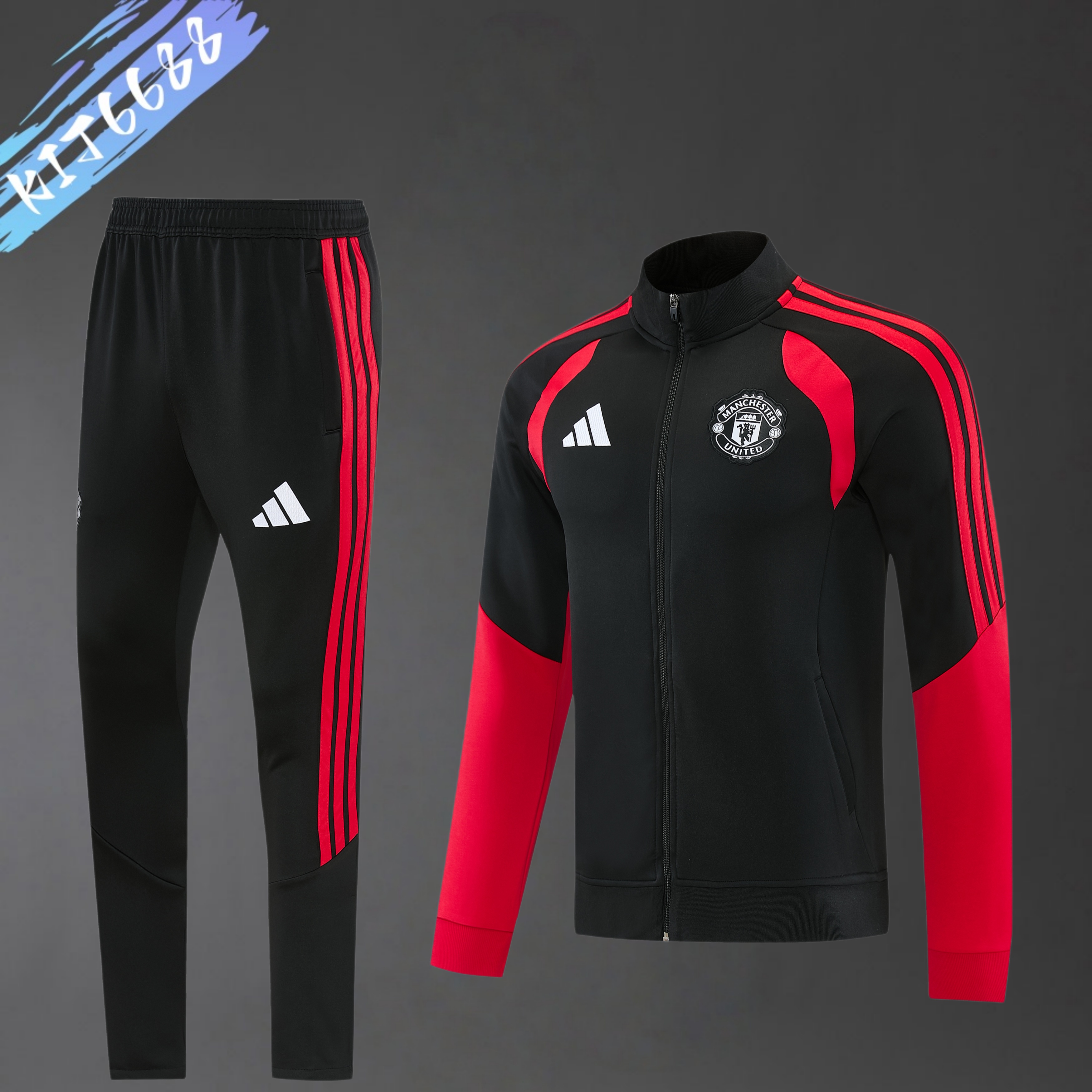 2026/2027 Manchester United Full Zipper Training Suit (Adult Set)