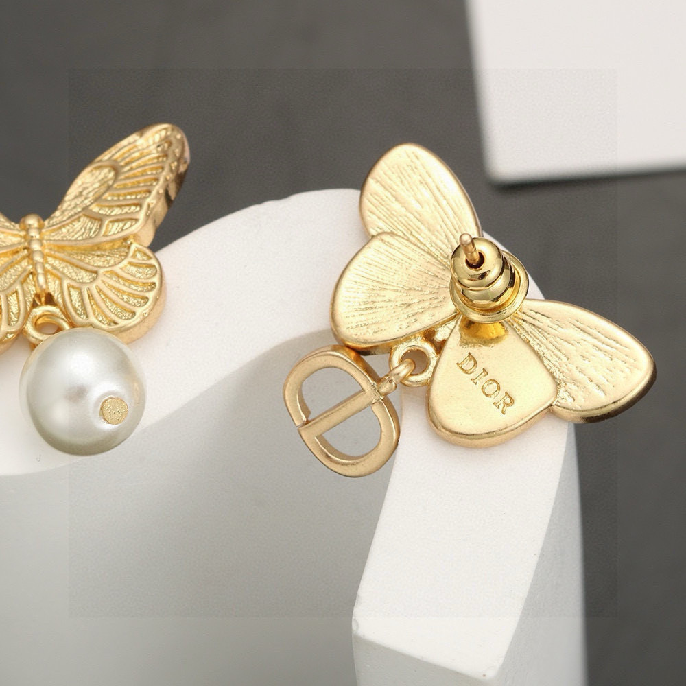 Dior Butterfly Stud Earrings