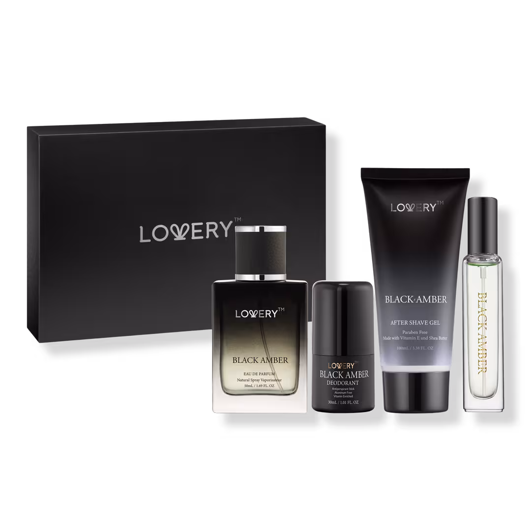 Lovery  Black Amber Bath & Body Gift Set