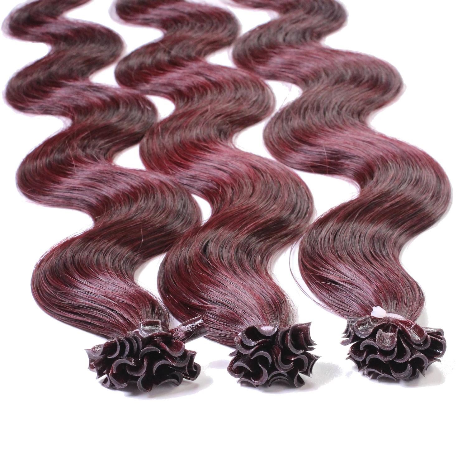 Bonding Extensions Echthaar #55/66 Hellbraun Intensiv Violett-Intensiv 0.5g