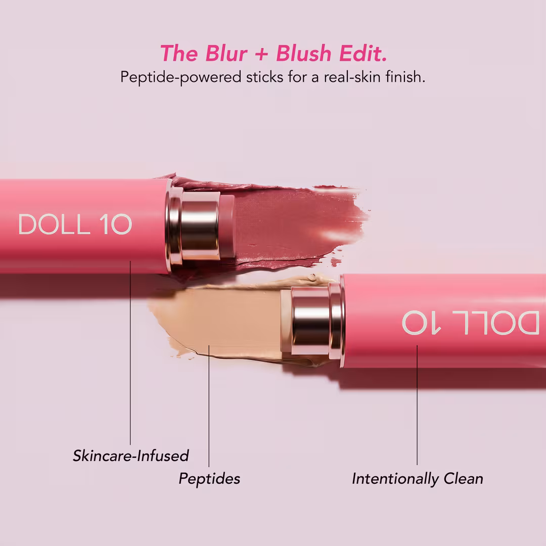 Doll 10  Peptide Power Couple Blur Stick Foundation and Blush Duo
