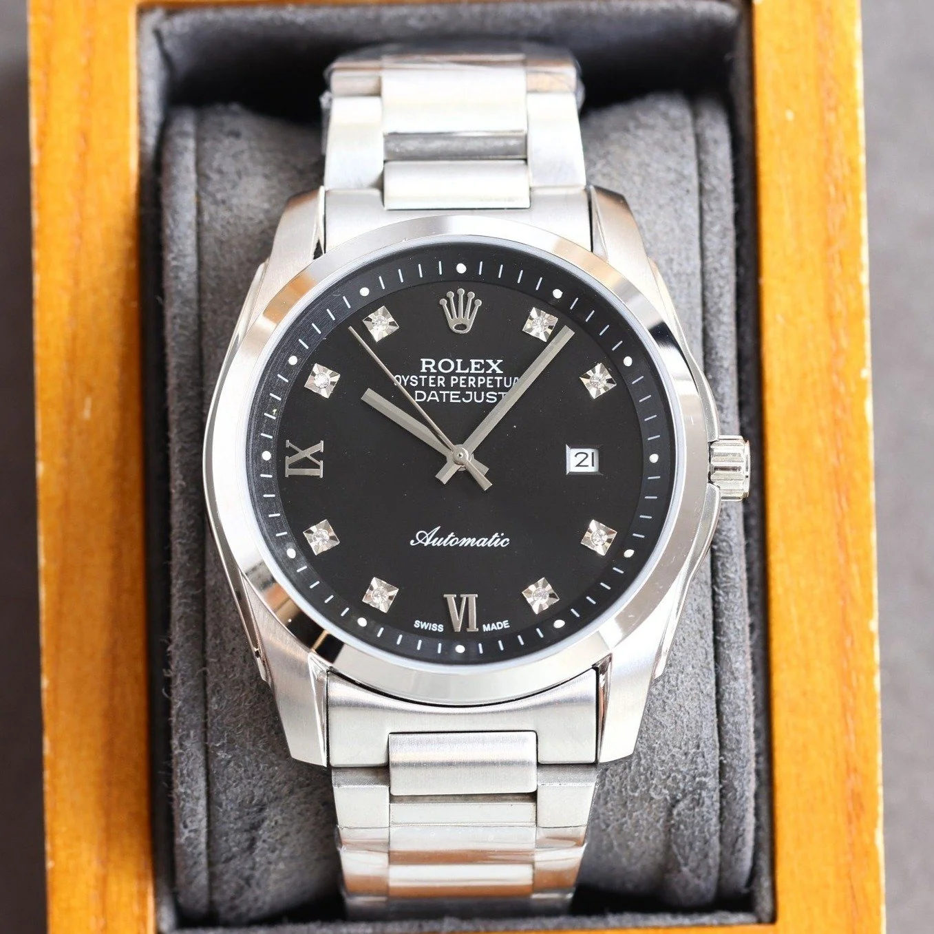 Rolex Watch DATEJUST 41MM SMOOTH BEZEL DIAMOND NUMERALS