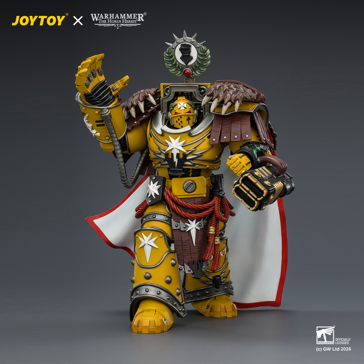 JOYTOY JT04209 Warhammer The Horus Heresy 1:18 Imperial Fists Lord Castellan Evander Garrius The Tyrant of Cthonia - JOYTOY WORLD