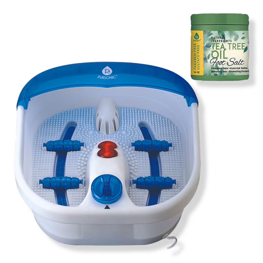 PURSONIC  Foot Spa Massager with Tea Tree Oil Foot Salt Scrub