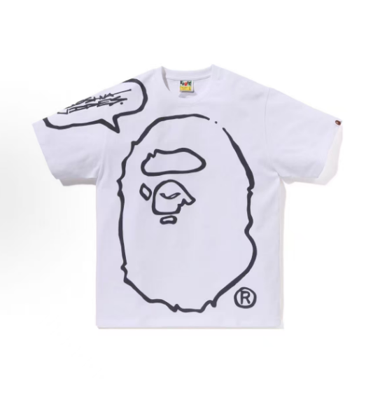 BAPE x Joshua Vides Ape Head Tee White