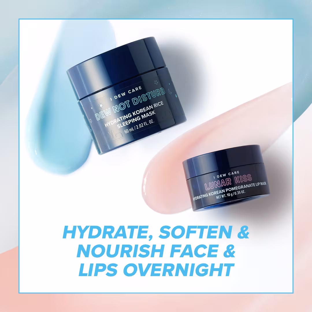 I Dew Care  Dew After Dark Hydrating Overnight Face, Lip & Sleep Mask Set
